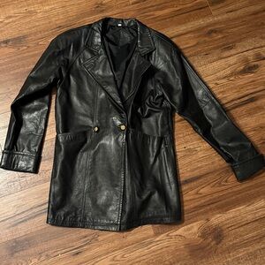 Laura Leigh Womens black leather jacket